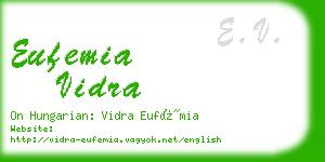 eufemia vidra business card